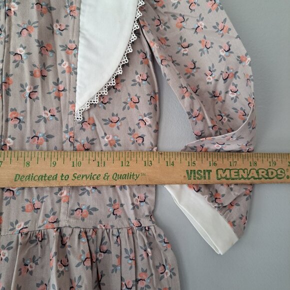 Vintage Coming‎ Thing Girls 80s Floral Long Sleeve Classic Knee Dress Size 6X - Picture 9 of 13